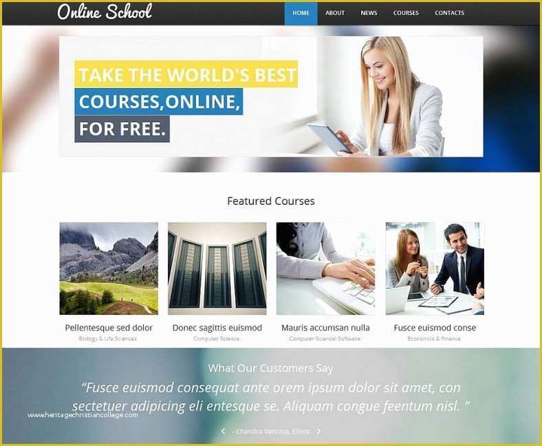 Free College Website Templates Of Puter Institute Website Templates Free Download