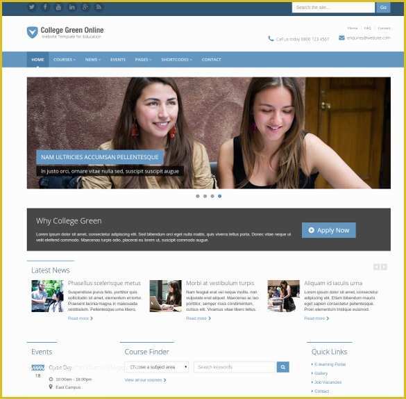 Free College Website Templates Of Website Templates Free for Education Guidance A