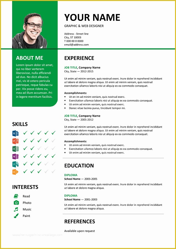 Free Colorful Resume Templates Of Bayview Stylish Resume Template