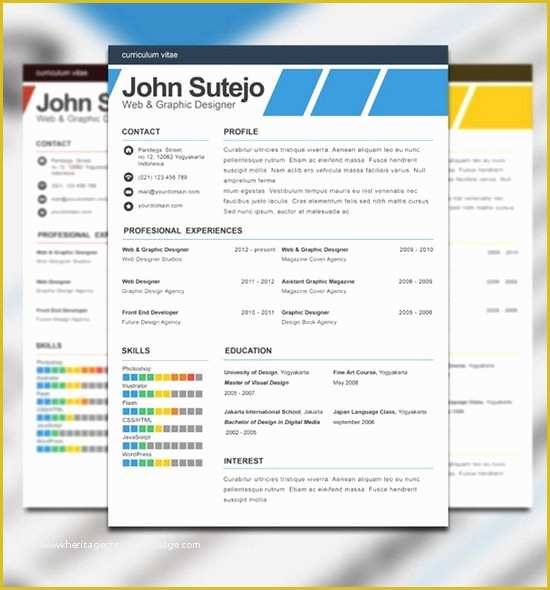 Free Colorful Resume Templates Of Free Colorful Resume Templates – Wrenflyers