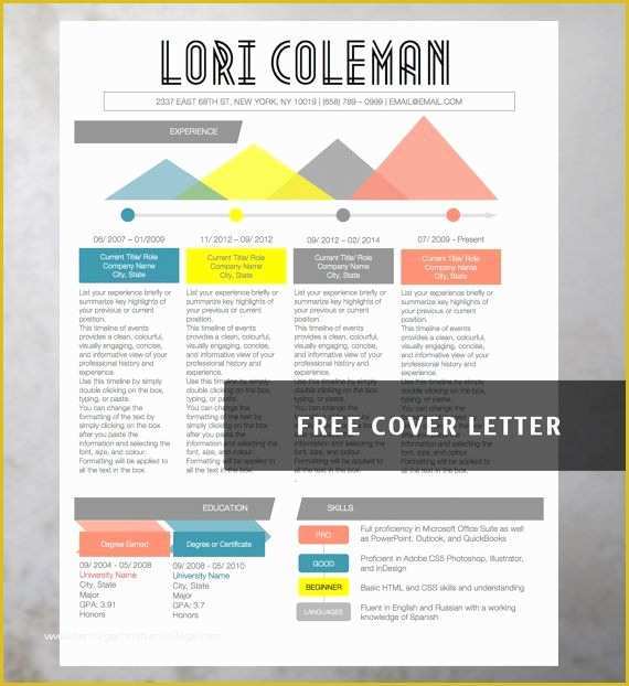 Free Colorful Resume Templates Of Infographic Creative Colorful Resume Collection 4 Resume