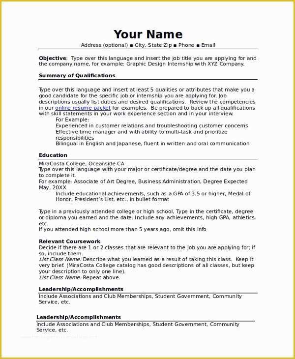 Free Combination Resume Template Of 35 Sample Resumes