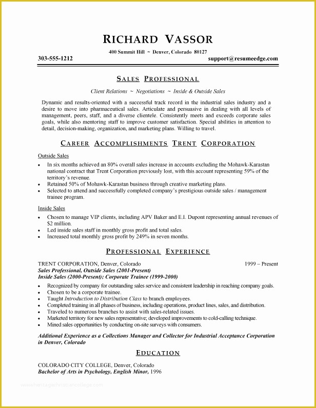 Free Combination Resume Template Of A Resume Example In the Bination Resume format