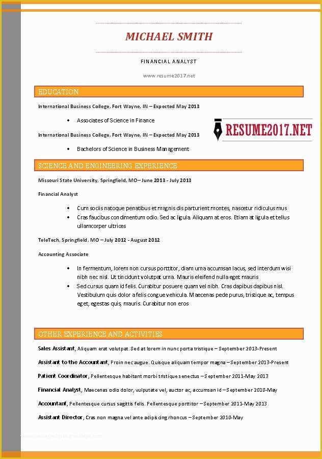 Free Combination Resume Template Of Bination Resume format 2017