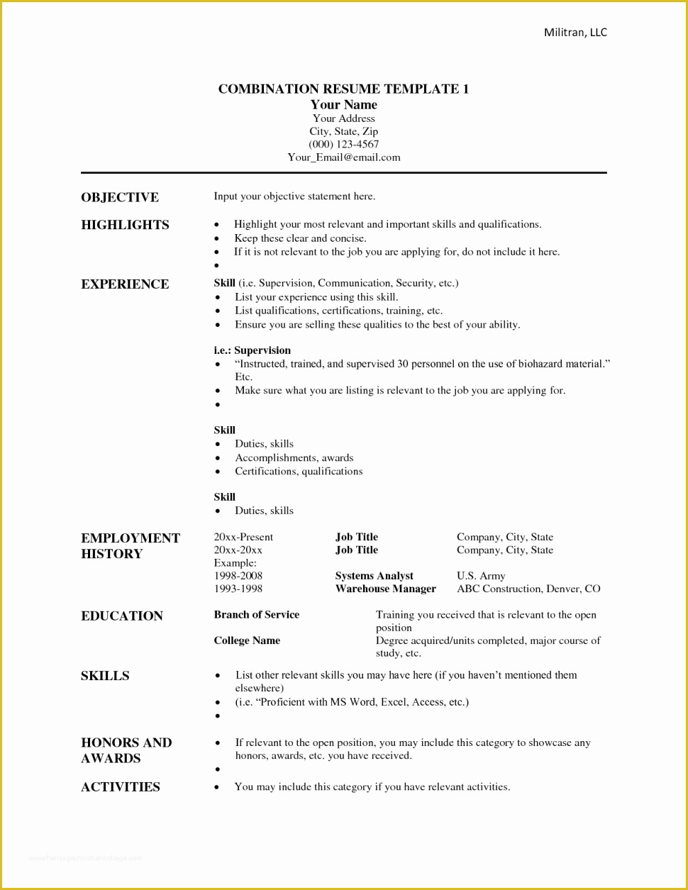 Free Combination Resume Template Of Bination Resume format Lovely Fresh Templates 2018