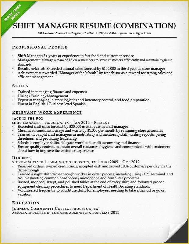 Free Combination Resume Template Of Bination Resume Samples &amp; Writing Guide