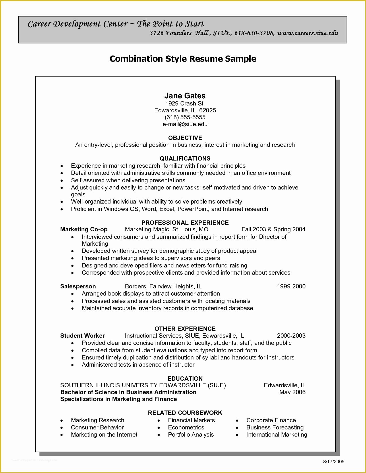 Free Combination Resume Template Of Bination Resume Template