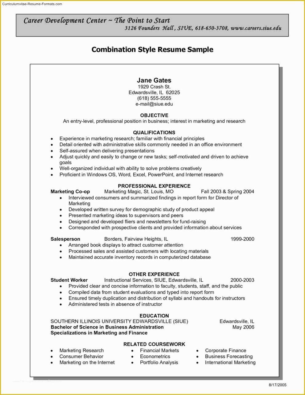 Free Combination Resume Template Of Bination Resume Template Word