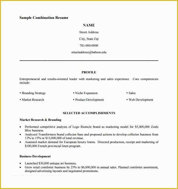 Free Combination Resume Template Word Of Bination Resume format Earpod