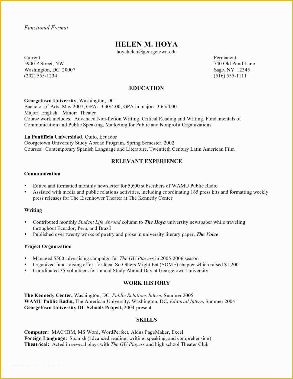Free Combination Resume Template Word Of Bination Resume Template Word Free Templates Creative