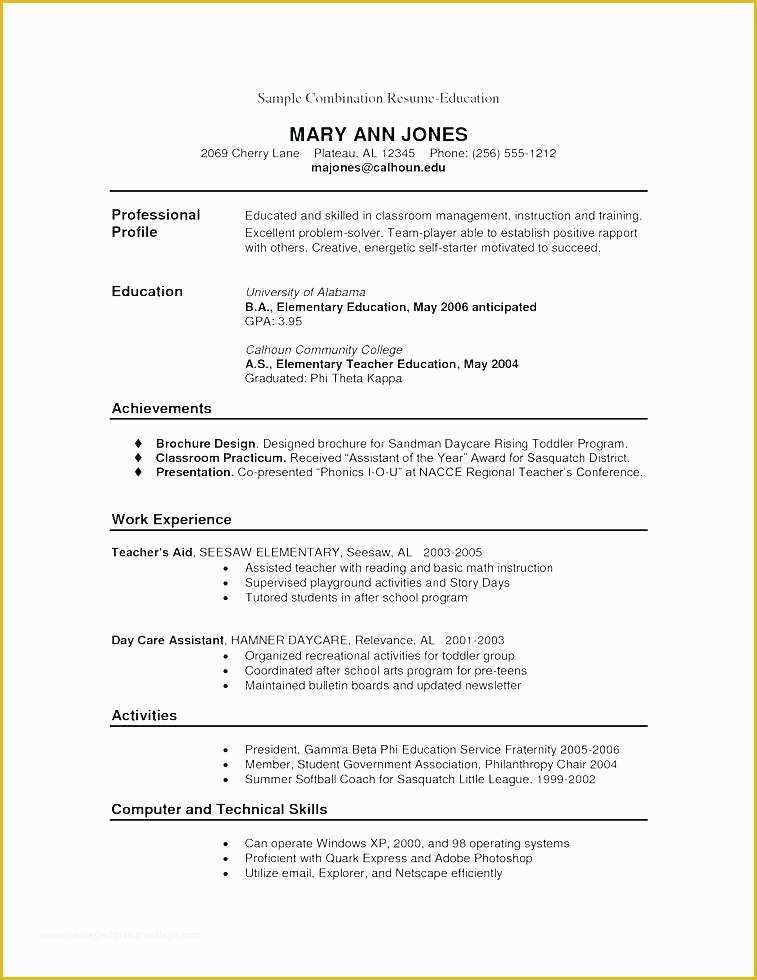 Free Combination Resume Template Word Of Training Manual Template Word 2010