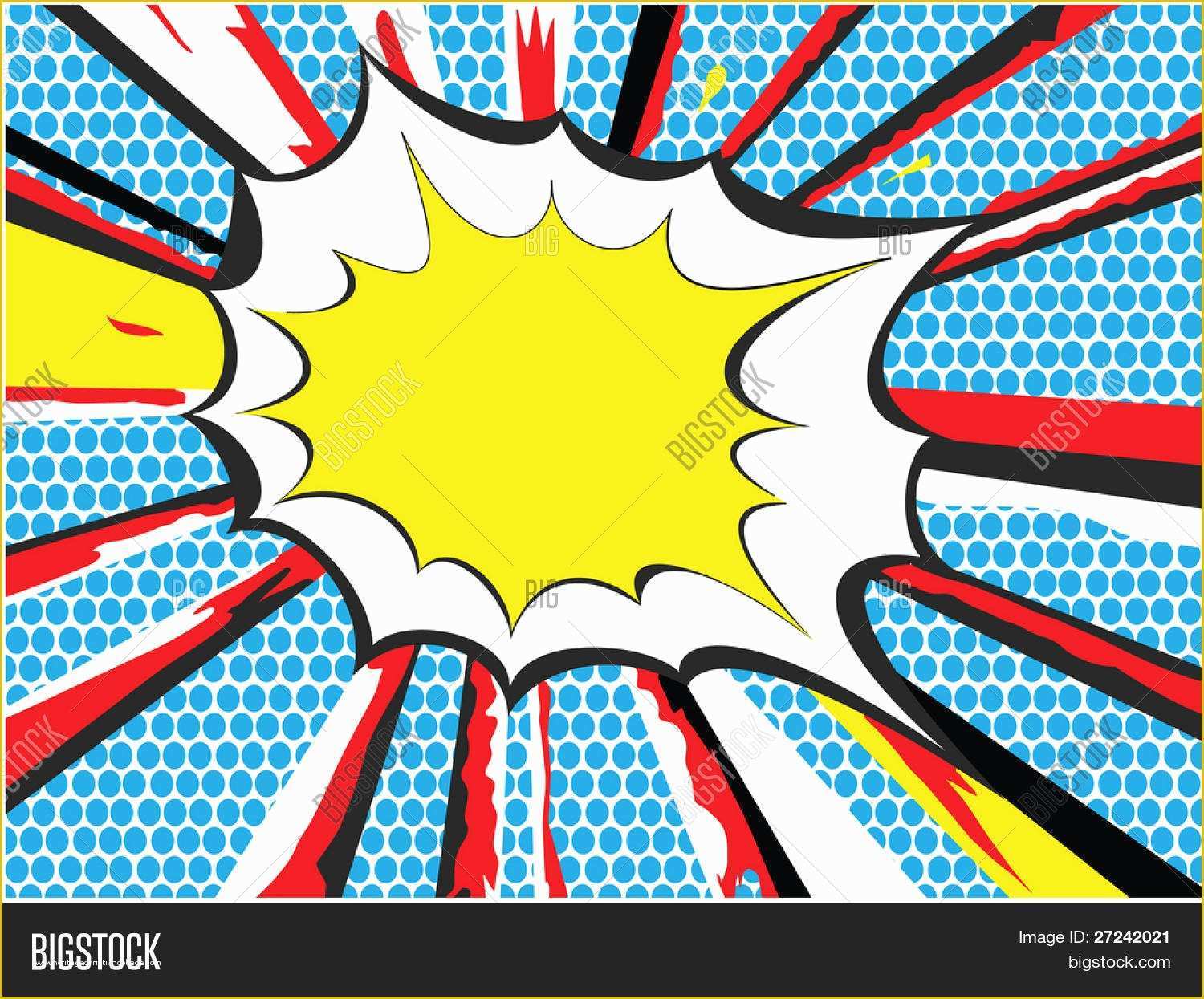 Free Comic Book Style Powerpoint Template Of Explosions Clipart Powerpoint Pencil and In Color