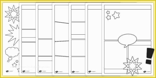 Free Comic Book Style Powerpoint Template Of Free Blank Ic Book Templates Ic Ic Books