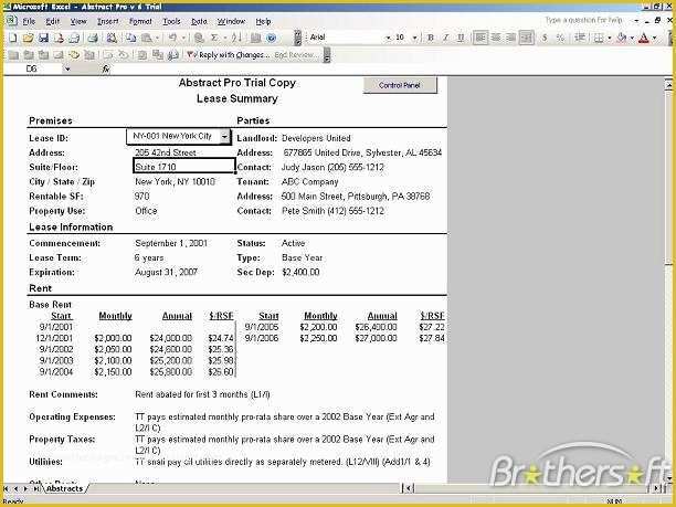 Free Commercial Lease Abstract Template Of Download Free Abstract Pro Abstract Pro 7 Download
