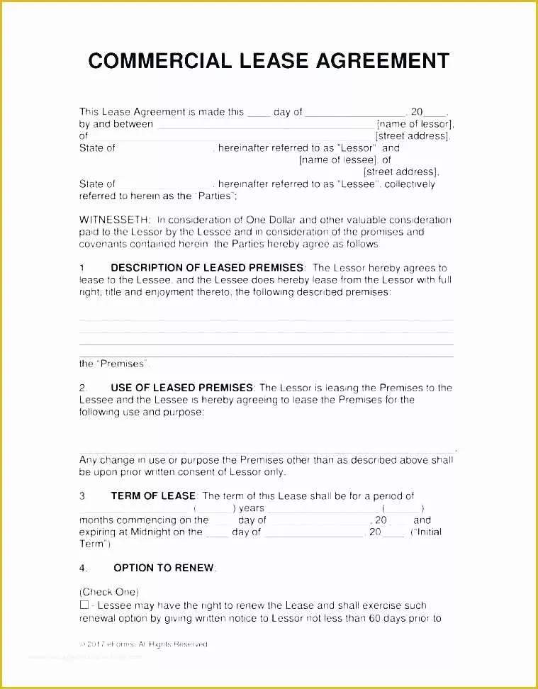 Free Commercial Lease Abstract Template Of Mercial Lease Abstract Template