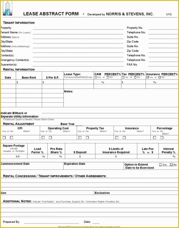 Free Commercial Lease Abstract Template Of Mercial Lease Agreement Template Word