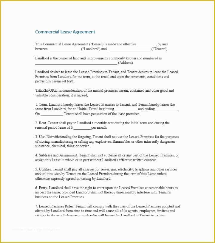 Free Commercial Lease Agreement Template Download Of 26 Free Mercial Lease Agreement Templates Template Lab