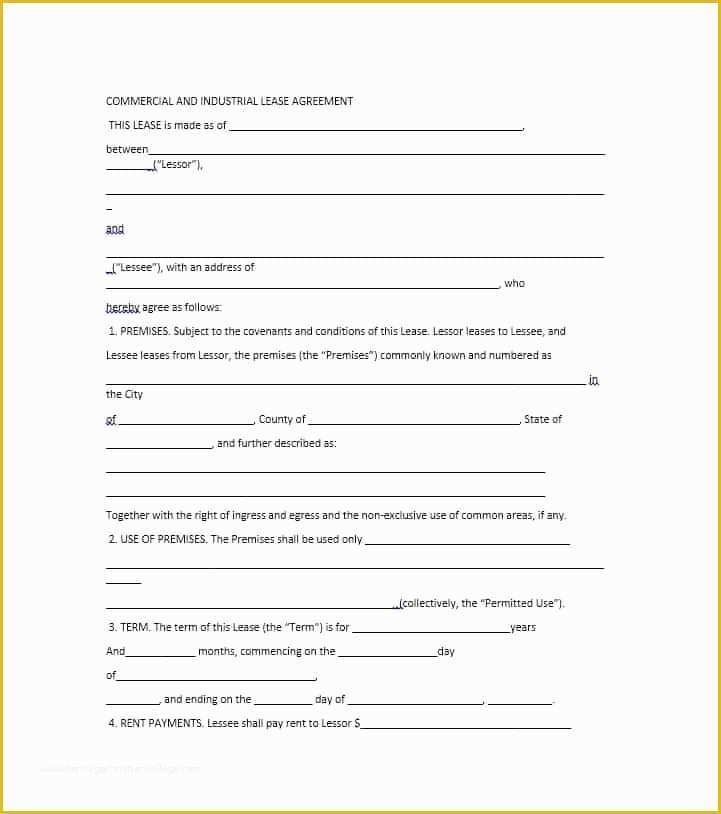 Free Commercial Lease Agreement Template Download Of 26 Free Mercial Lease Agreement Templates Template Lab