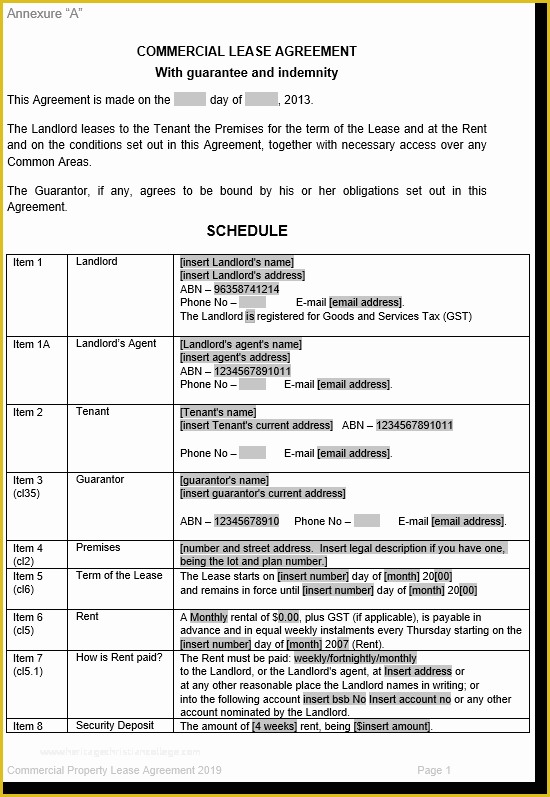 Free Commercial Lease Agreement Template Download Of Mercial Property Lease Template Legal Kits