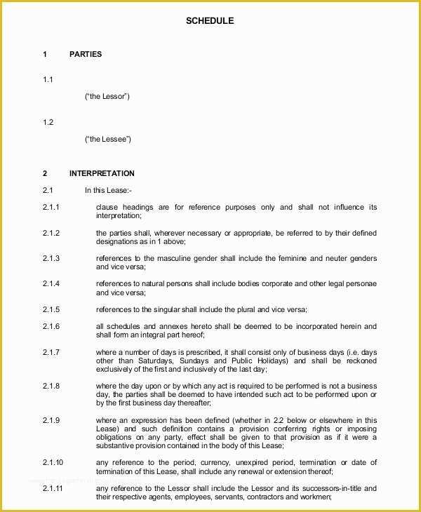 Free Commercial Lease Agreement Template Download Of Mercial Rental Agreement – 17 Free Word Pdf Documents