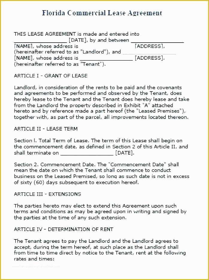 Free Commercial Lease Agreement Template Download Of Sample Lease Agreement Word Document – Emailers