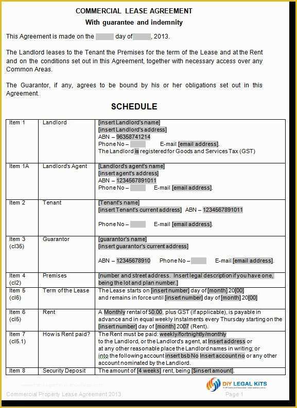 Free Commercial Lease Template Of Free Mercial Lease forms form Resume Examples