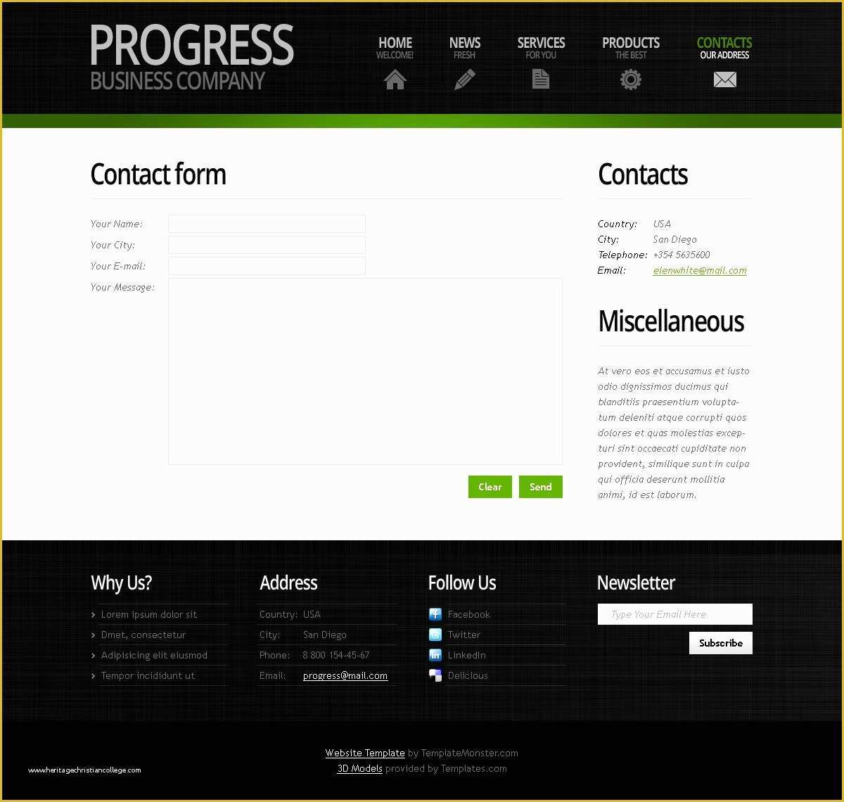 Free Commercial Website Templates Of Free Business Website Template with Header Slider