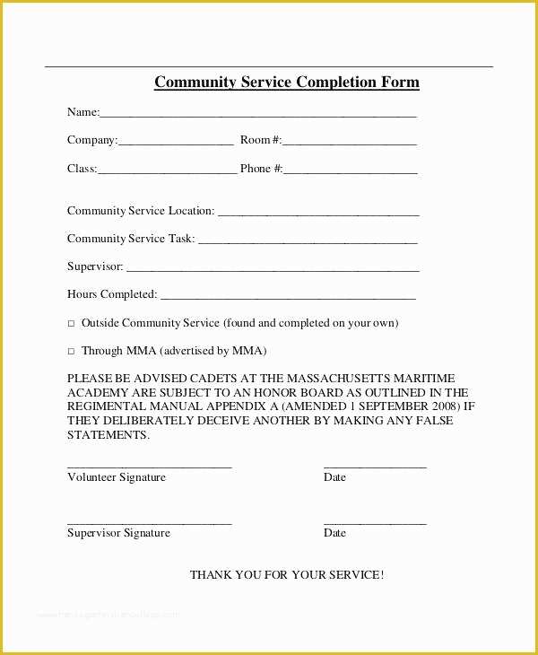 Free Community Service form Template Of Example Free Munity Service form Template – Radiofama
