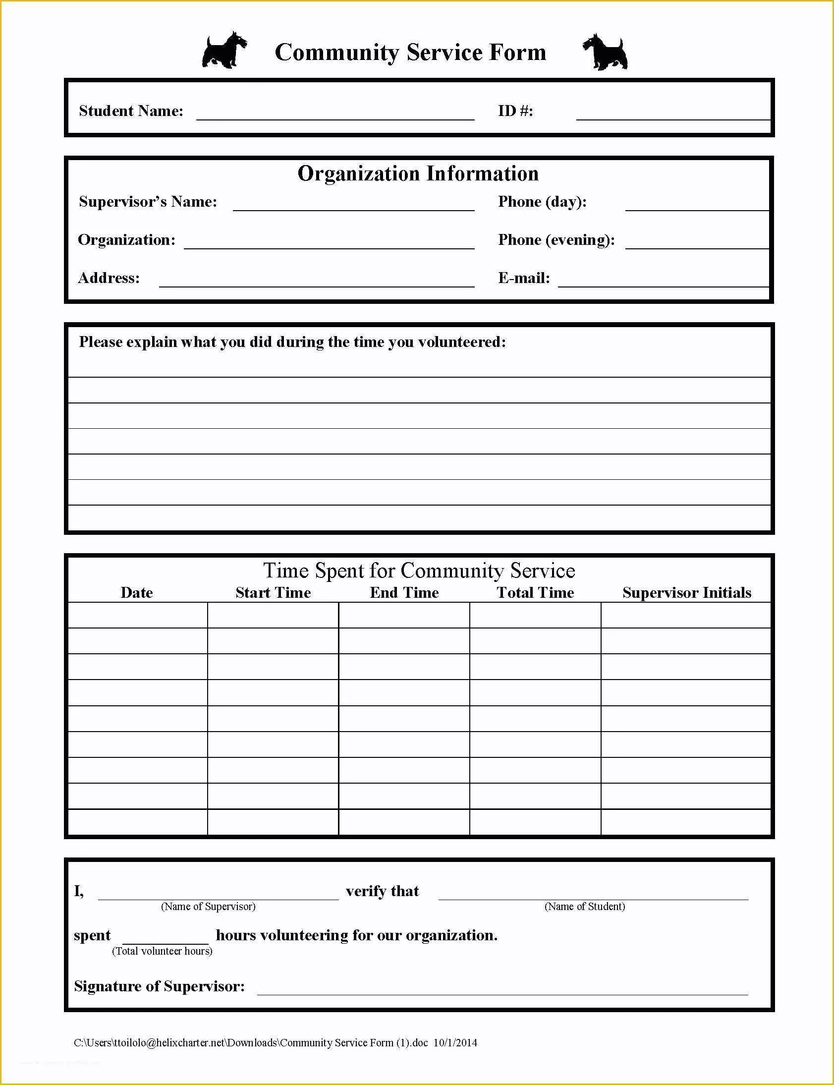 46-free-community-service-form-template-heritagechristiancollege