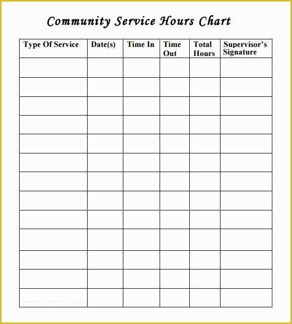 Free Community Service form Template Of Free Munity Service form Template – Radiofama