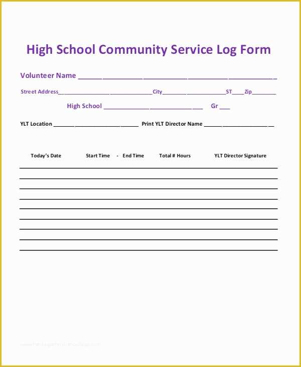 Free Community Service form Template Of Munity Service form Template – Versatolelive