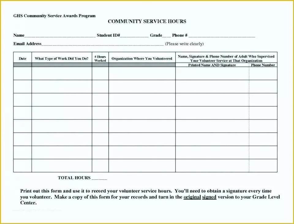 Free Community Service form Template Of Munity Service Timesheet Template Munity Service