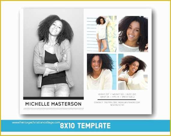 Free Comp Card Template Of Customizable Digital Model P Card 8x10 Fashion forward
