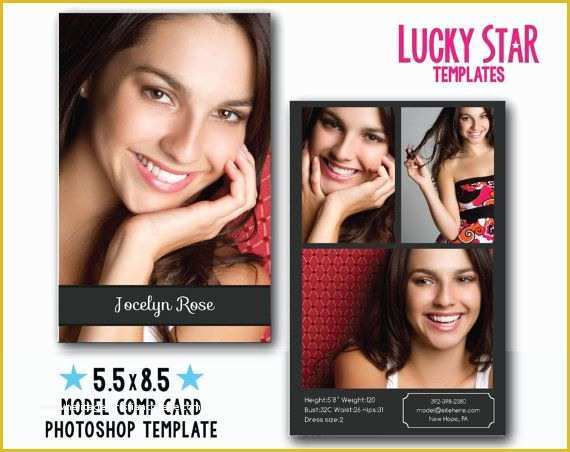 Free Comp Card Template Of Customizable Model P Card Head Shot Zed Card Killer