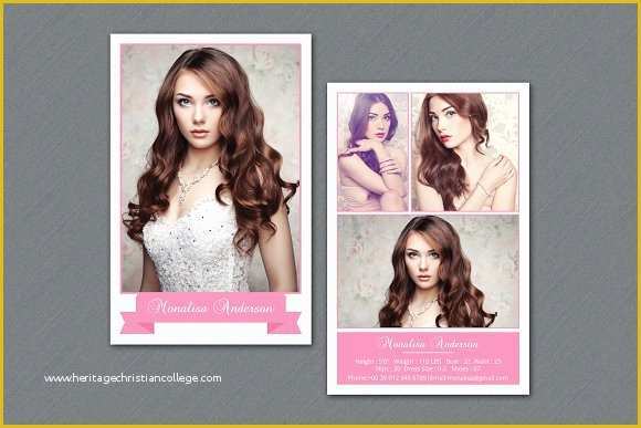 Free Comp Card Template Of Fashion Model P Card V292 Flyer Templates On Creative