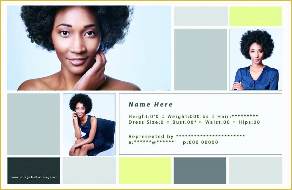 Free Comp Card Template Of Free P Card Templates for Actor & Model Headshots