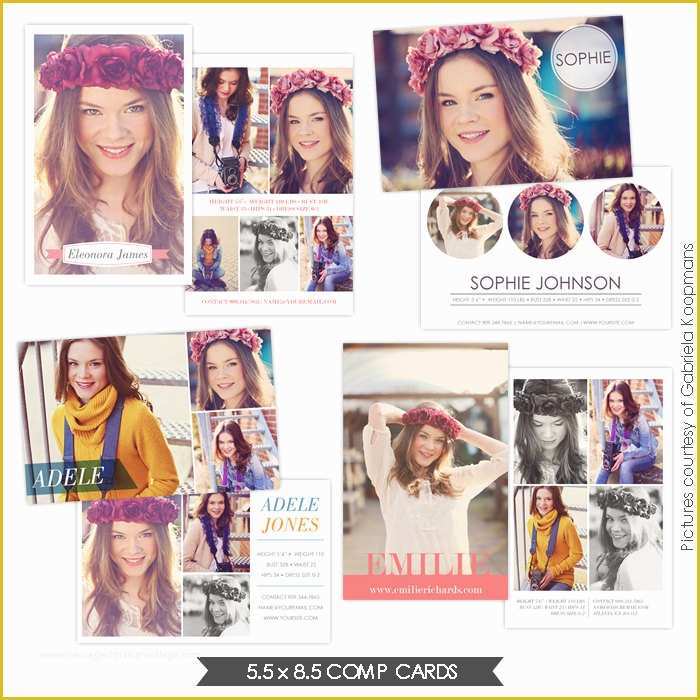 Free Comp Card Template Of Instant Download Modeling P Cards Shop Templates