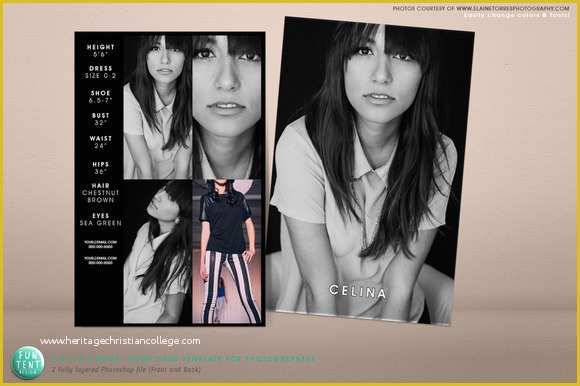 Free Comp Card Template Of Model P Card 8 5x5 5 Fashion Presentation Templates