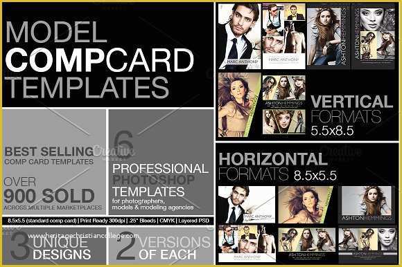 Free Comp Card Template Of Model P Card Kit Flyer Templates Creative Market