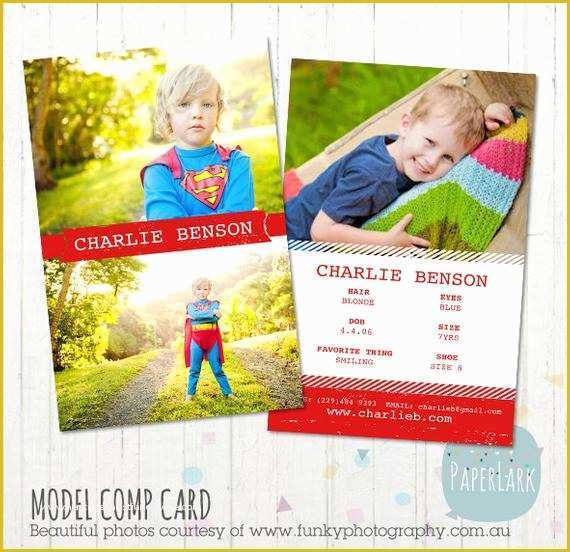 Free Comp Card Template Of Model P Card Shop Template Am002 Instant