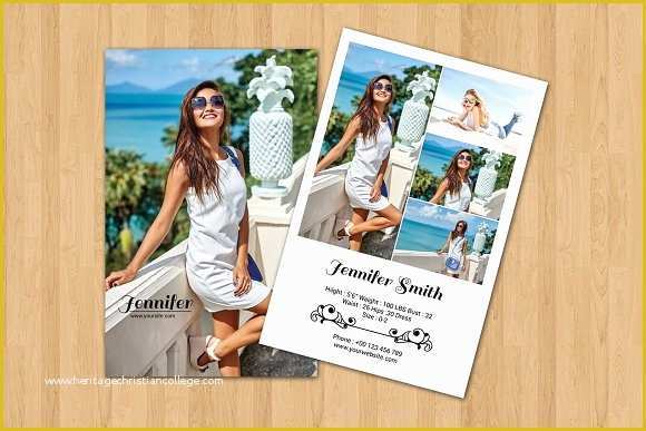 Free Comp Card Template Of Model P Card Template V279 Flyer Templates Creative