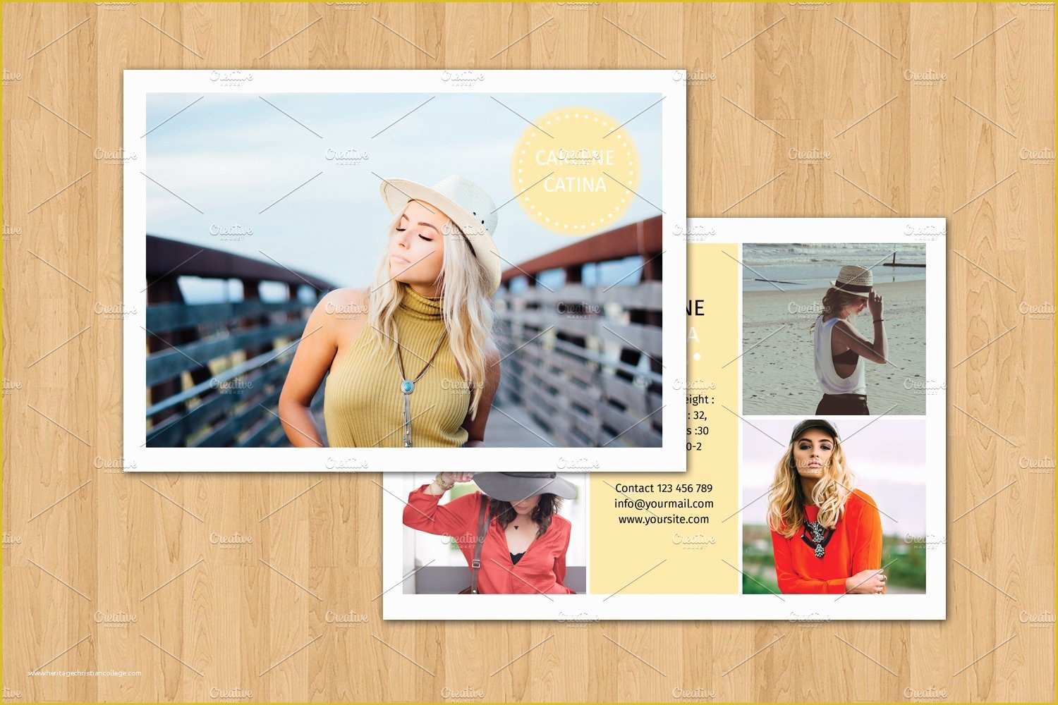 Free Comp Card Template Of Model P Card Template V374 Flyer Templates Creative