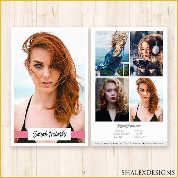 Free Comp Card Template Of Modeling P Card Template Model P Card Fashion