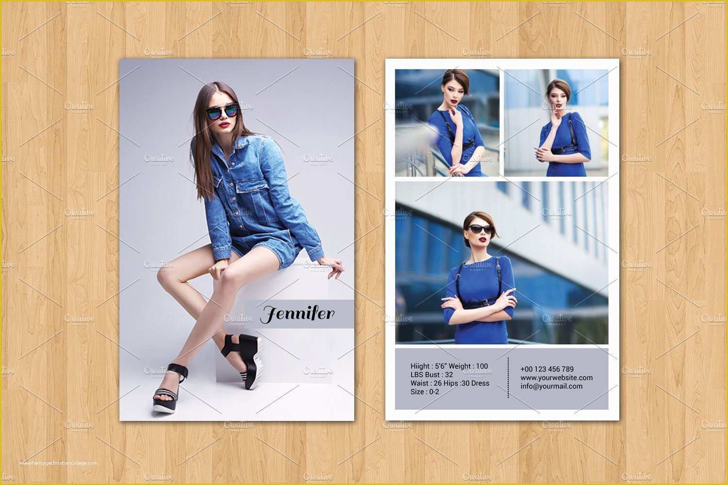 Free Comp Card Template Of Modeling P Card Template V290 Card Templates