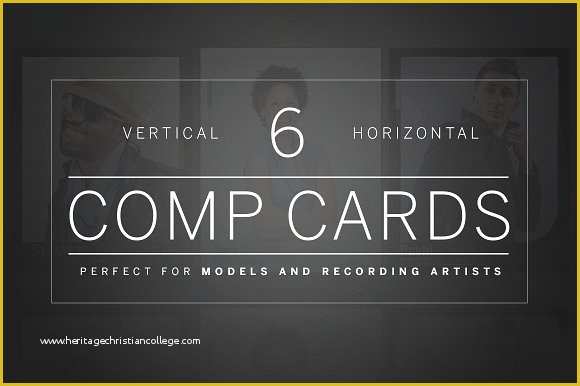 Free Comp Card Template Of Vertical and Horizontal P Cards Templates Creative