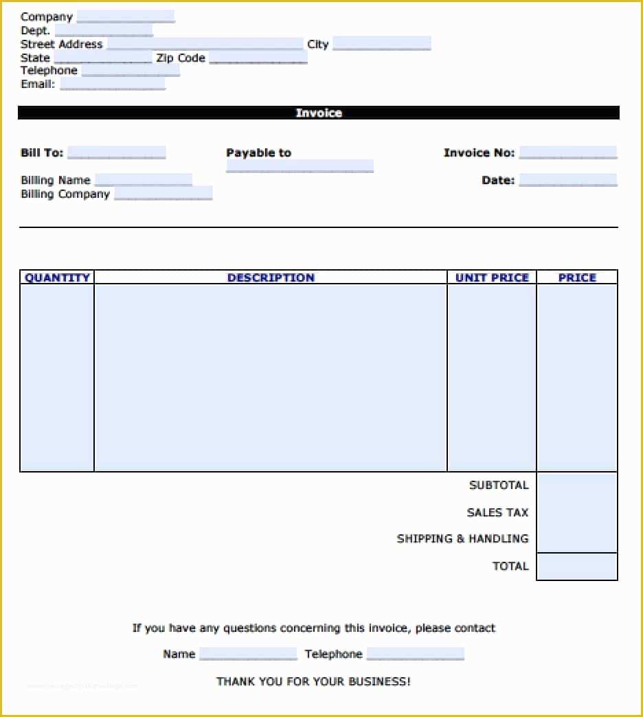 Free Company Invoice Template Of Free Personal Invoice Template Excel Pdf