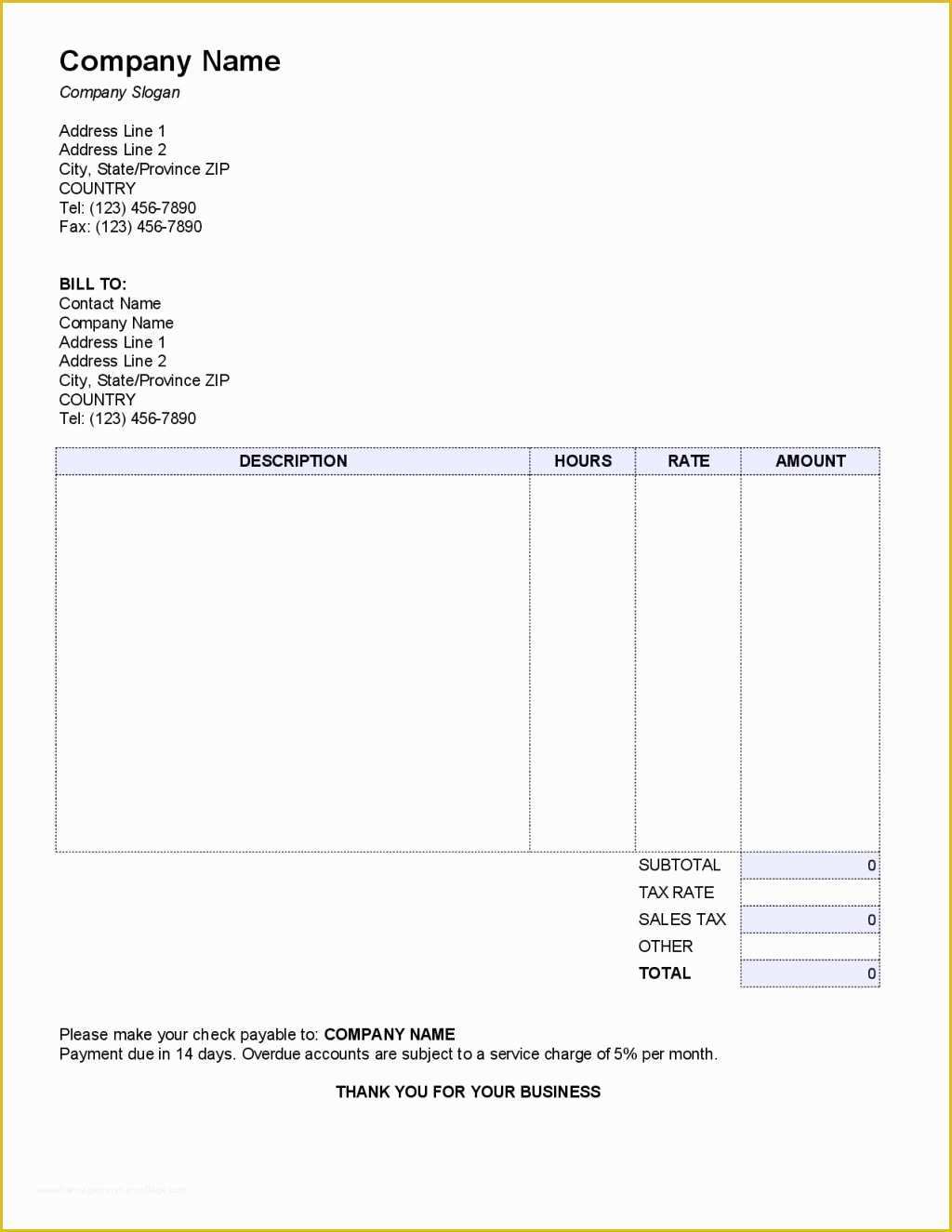 Free Company Invoice Template Of Sample Invoices for Small Business Invoice Template Ideas