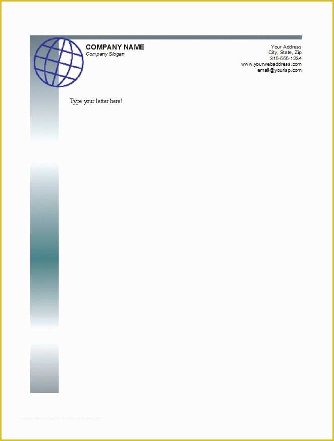 Free Company Letterhead Template Download Of 45 Free Letterhead Templates & Examples Pany