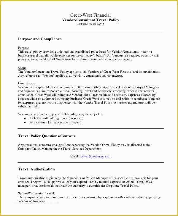 Free Company Policies and Procedures Template Of Pany Policy Template 11 Free Pdf Documents Download