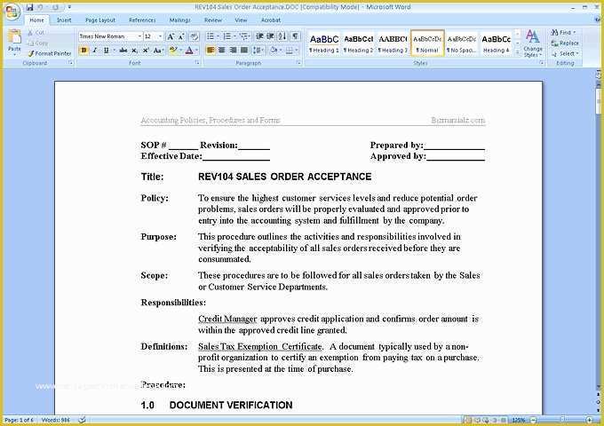 Free Company Policies and Procedures Template Of Policy and Procedure Template Microsoft Word Policy